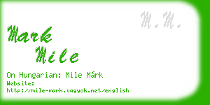 mark mile business card